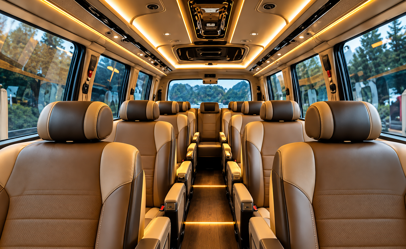 12 Seater Tempo Traveller Interior