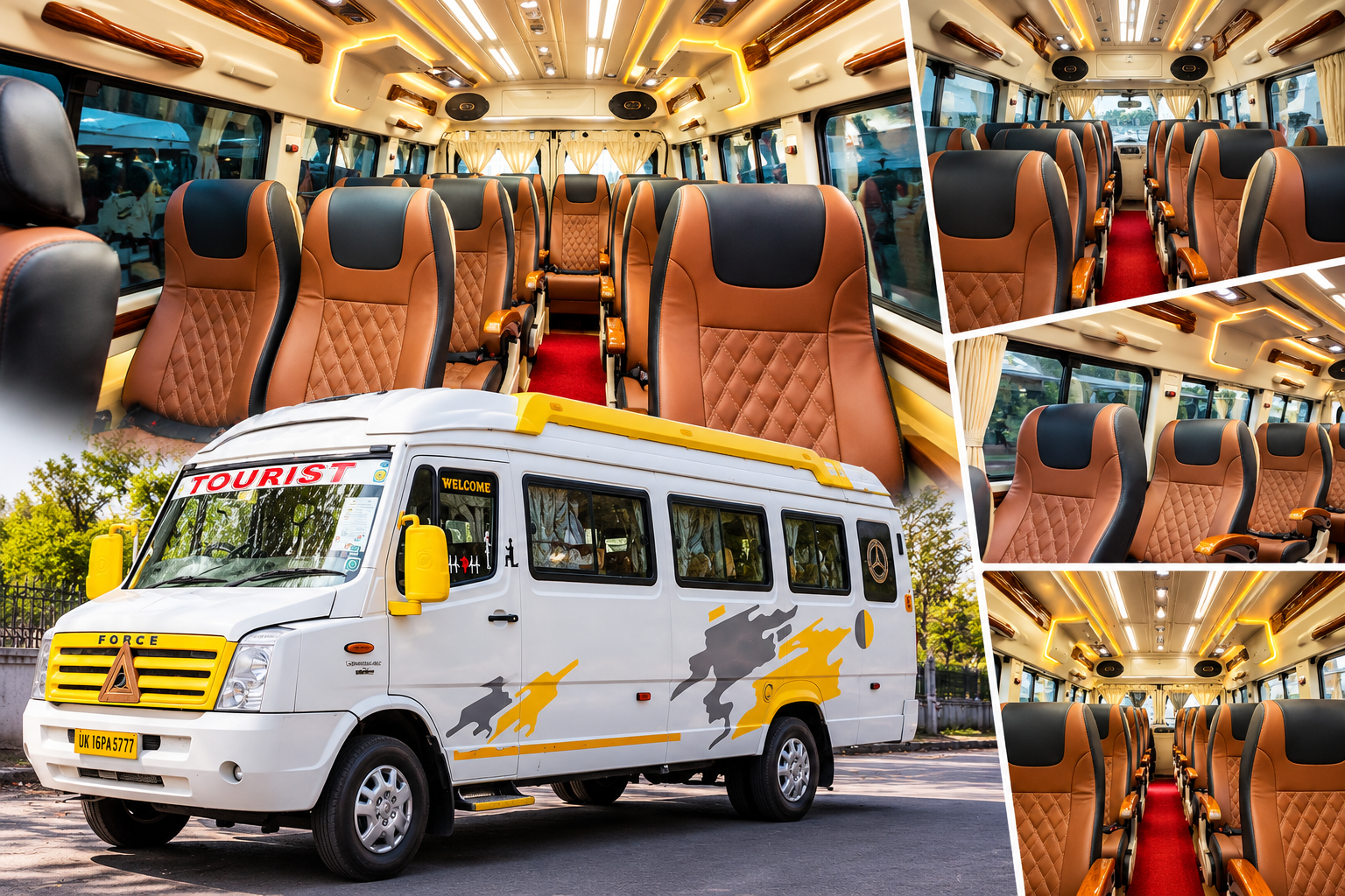 Maharaja Seater Tempo Traveller Interior