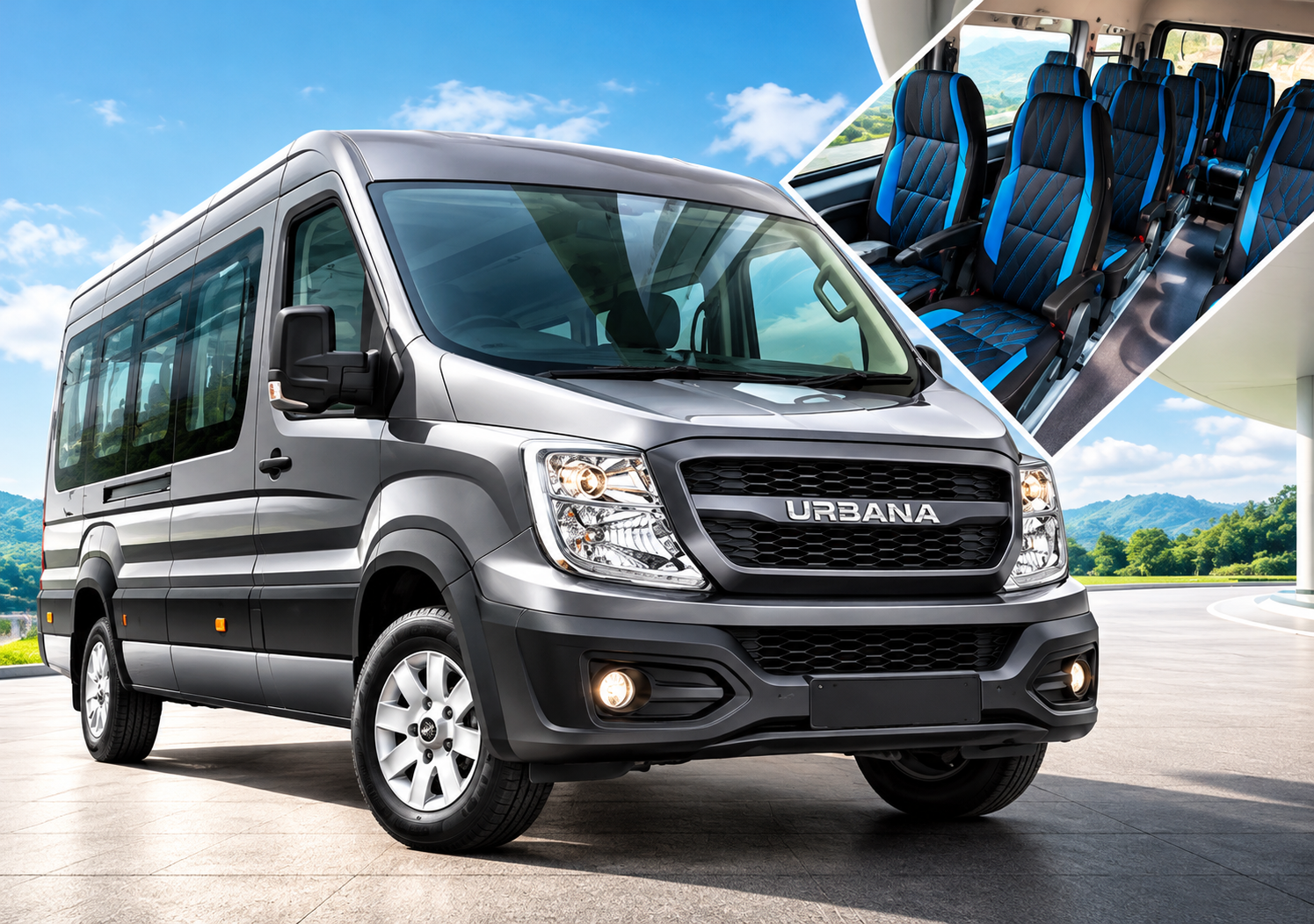 16 Seater Tempo Traveller Interior